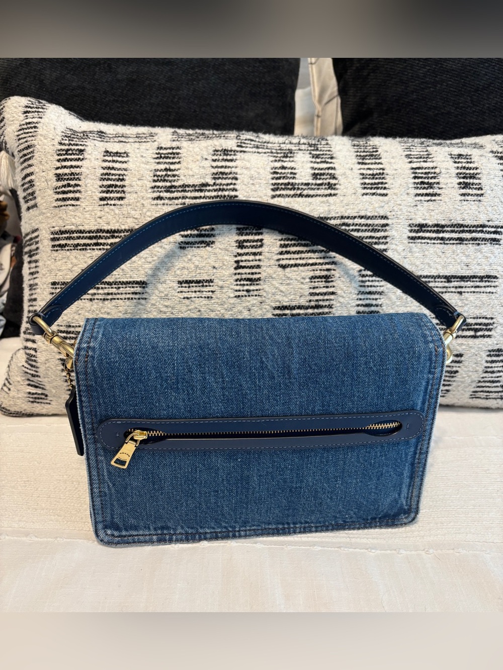 NWOT - COACH Denim Chain Tabby 30 Shoulder Bag - Picture 10 of 15